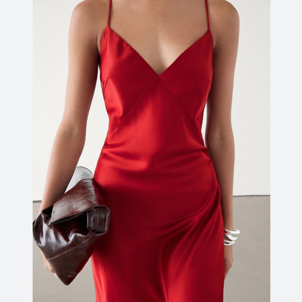 Zara Red Slip Dress